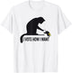 I Vote How I Want Funny Cat Lady Graphic Pushing Elephant T-Shirt - T-Shirt | White