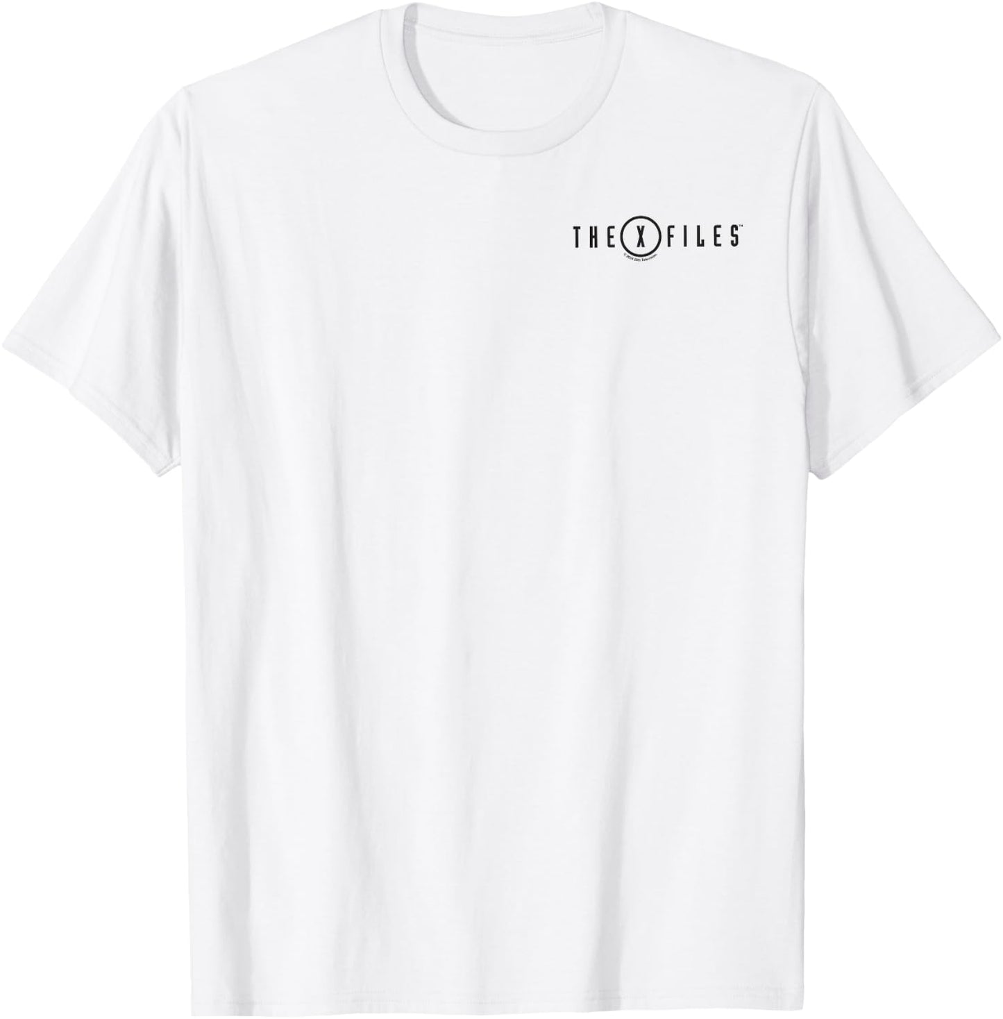X-Files Iconic Small Left Chest Pocket Text Logo T-Shirt - T-Shirt | White