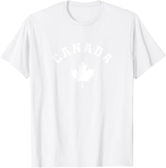Canada Flag Canadian Vacation Fishing Hiking Skiing Camping T-Shirt - T-Shirt | White