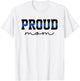 Proud Mom Blue Line Police Officer Mom Gift T-Shirt - T-Shirt | White
