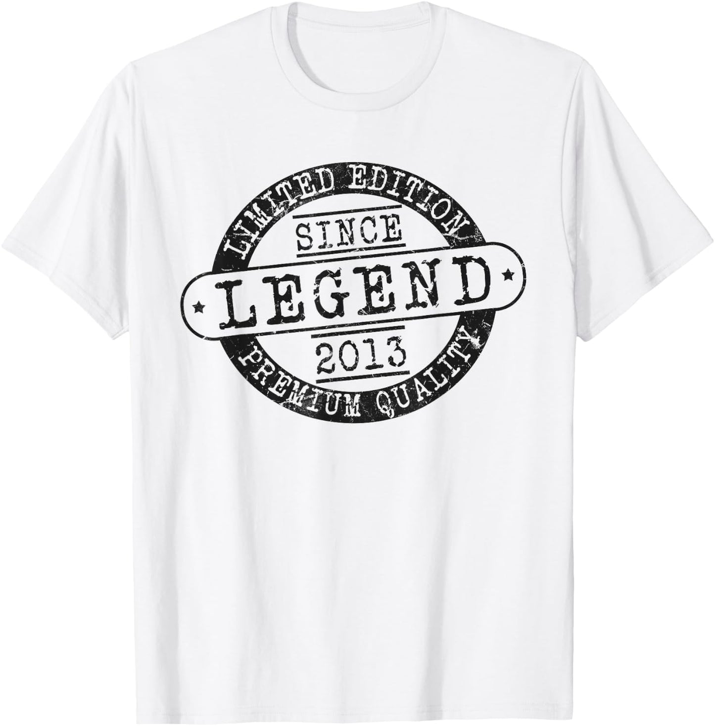 Legend Since 2013, Rustic Style Born In 2013 Birthday Gifts T-Shirt - T-Shirt | White