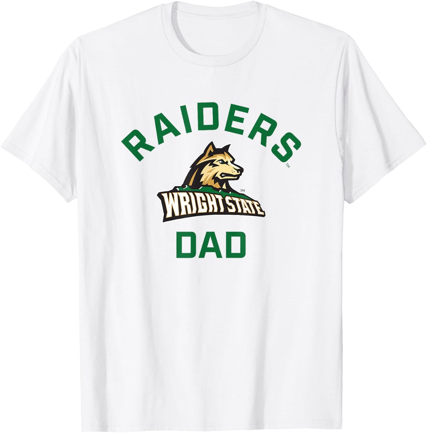 Wright State University WSU Raiders Arched Dad T-Shirt - T-Shirt | White