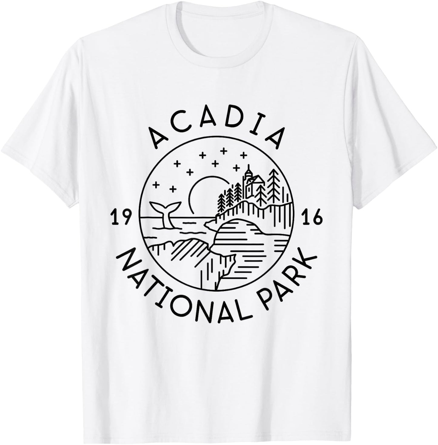 Acadia National Park 1916 Maine Bar Harbor T-Shirt - T-Shirt | White