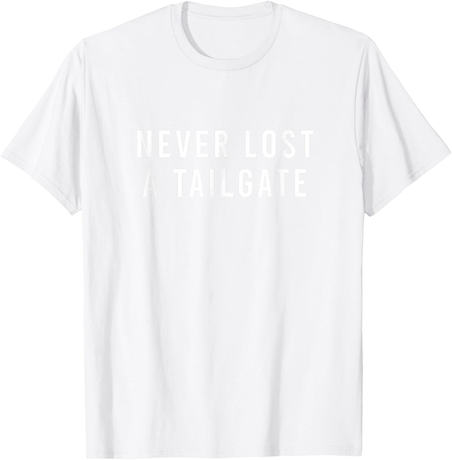 Never Lost A Tailgate Orange White T-Shirt - T-Shirt | White