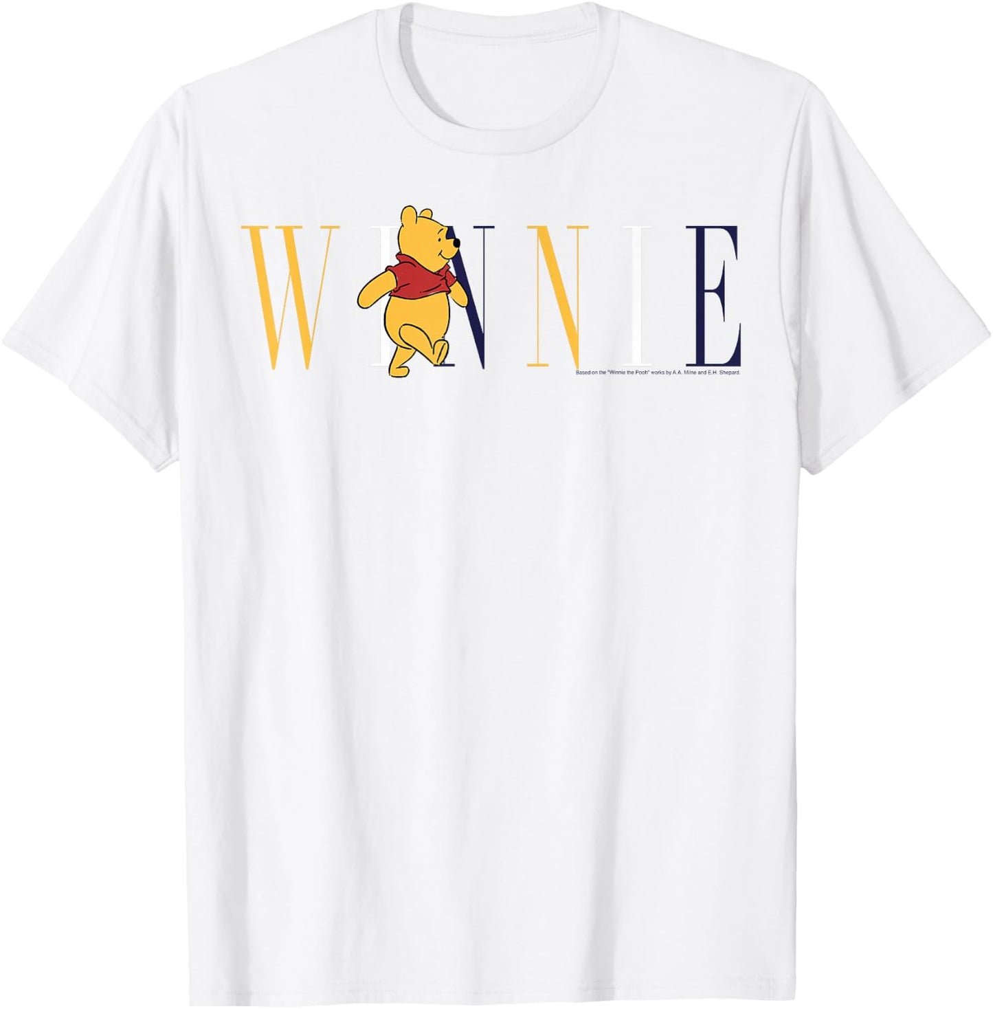 Disney Winnie The Pooh Simple Text T-Shirt - T-Shirt | White
