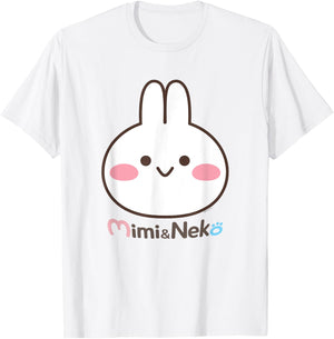 Mimi & Neko Mimi Bunny Face T-Shirt - T-Shirt | White