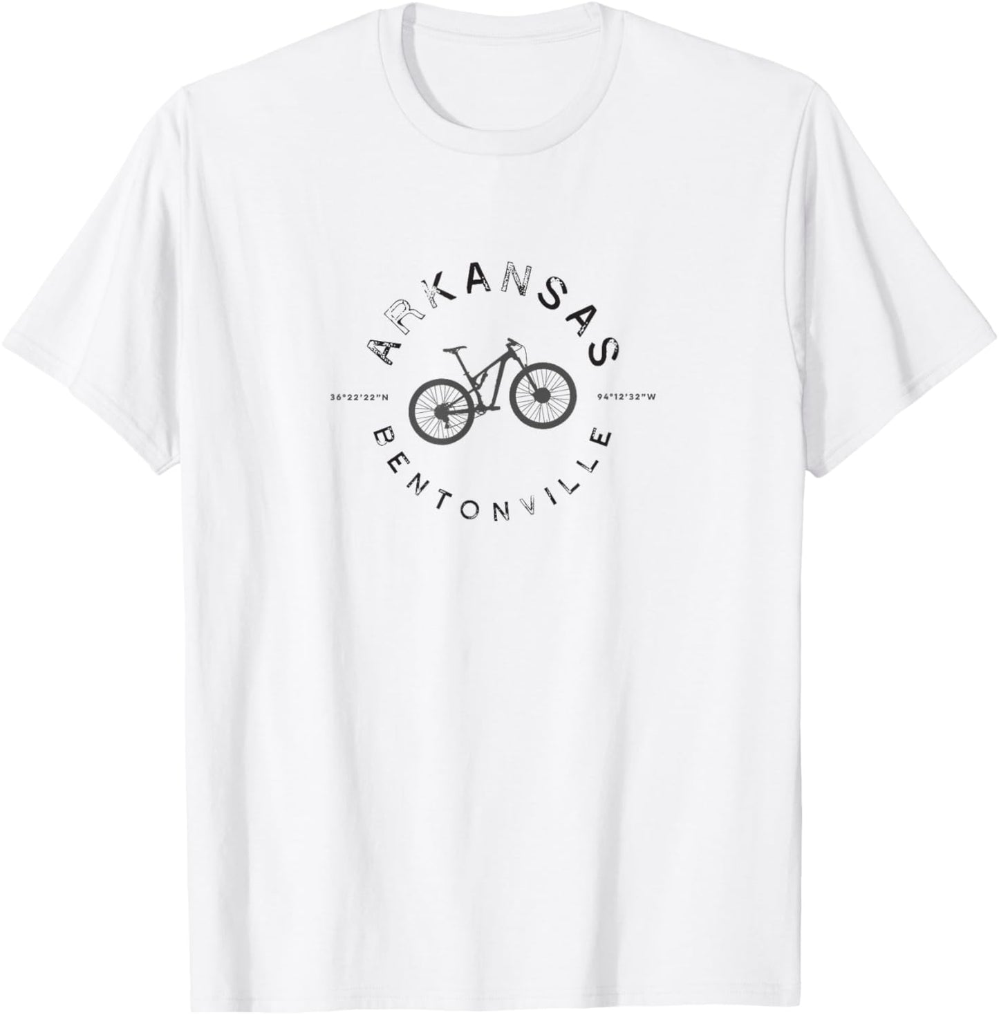 Bentonville Arkansas Mountain Biking T T-Shirt - T-Shirt | White