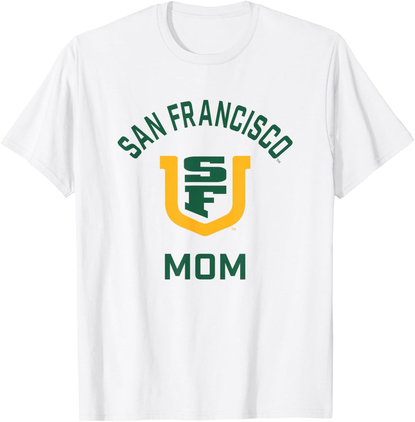 University of San Francisco USF Dons Arched Mom T-Shirt - T-Shirt | White