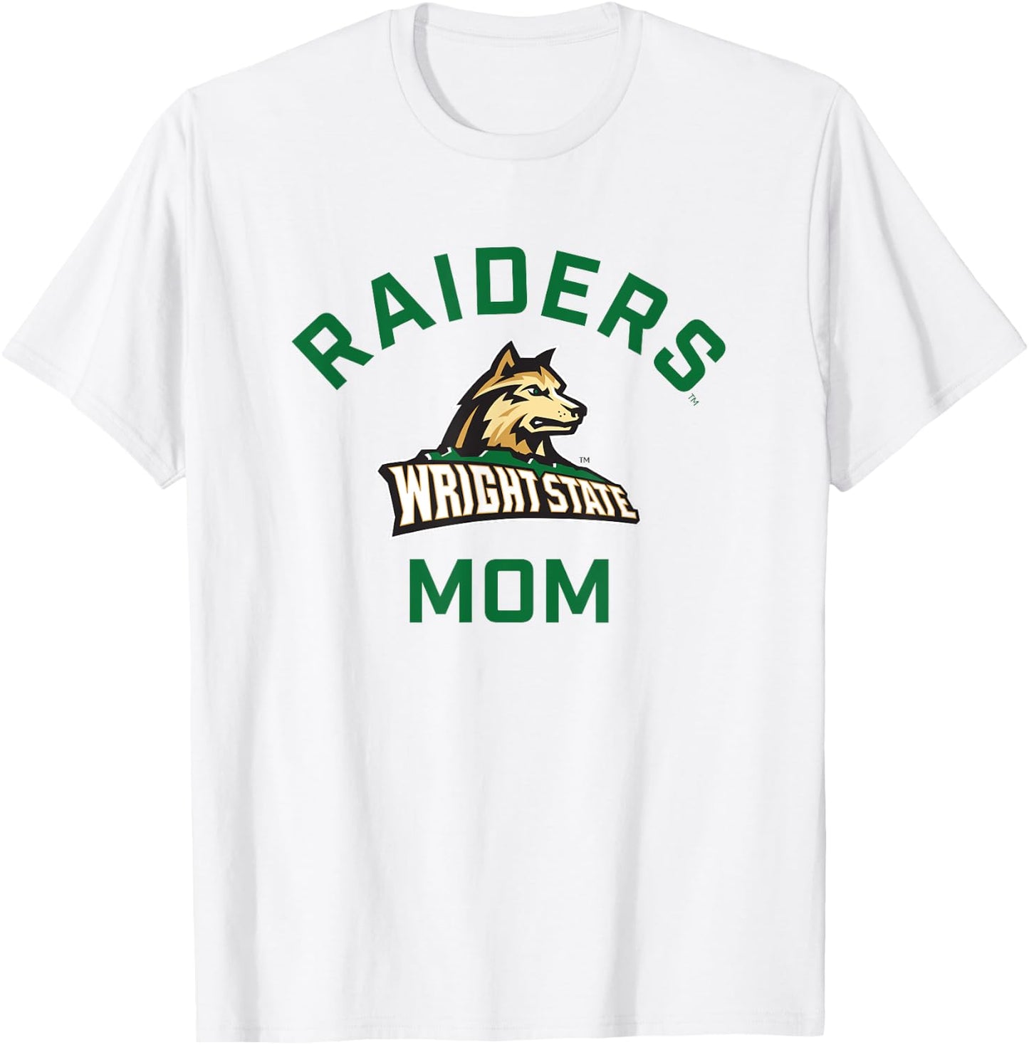Wright State University WSU Raiders Arched Mom T-Shirt - T-Shirt | White