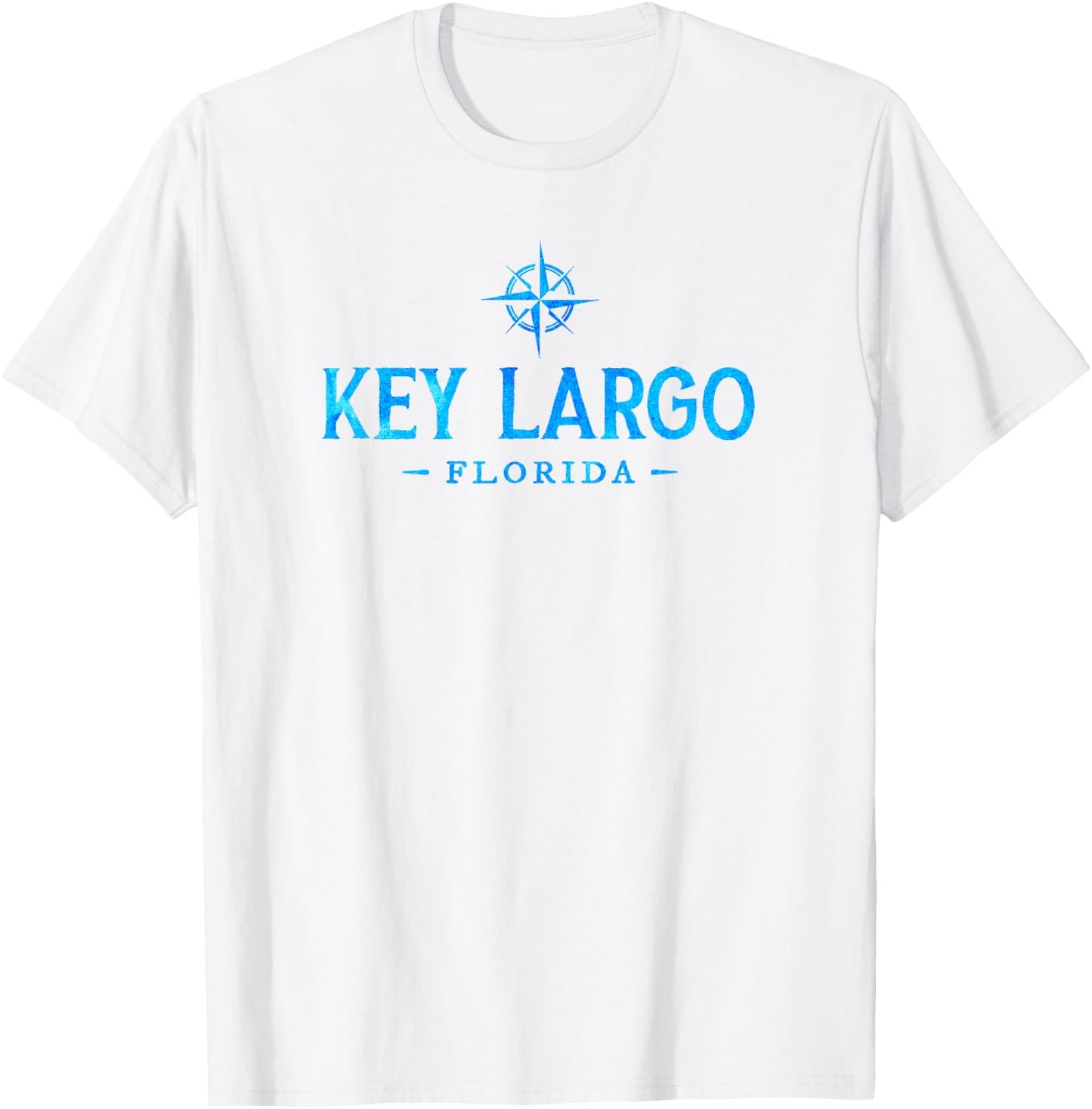 Key Largo Florida Retro Colorful Text Vacation Souvenir T-Shirt - T-Shirt | White