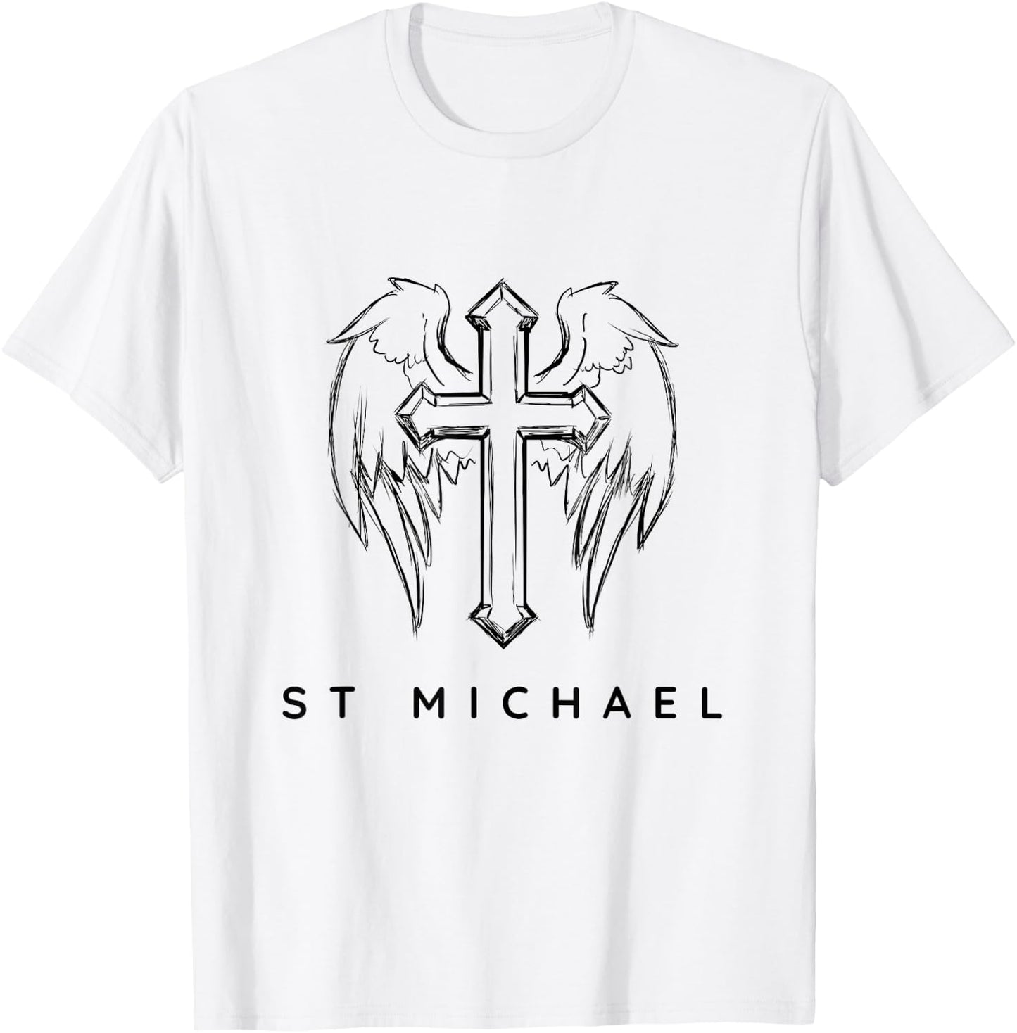 Saint Michael the Archangel / Traditional Catholic Prayer T-Shirt - T-Shirt | White