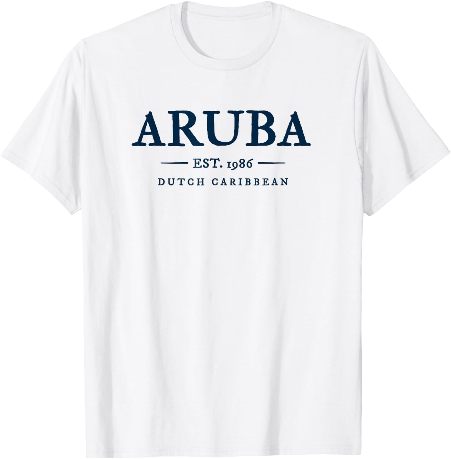 Aruba Throwback Letter Cruise Vacation Souvenir T-Shirt - T-Shirt | White