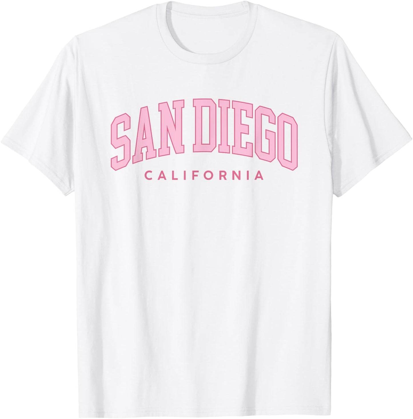 San Diego California Retro Preppy Throwback Pink Girls T-Shirt - T-Shirt | White