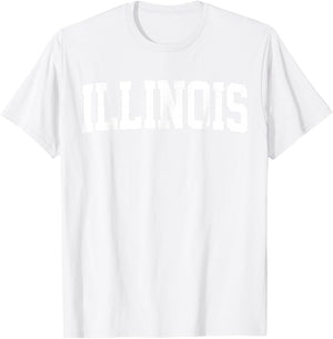 Retro Illinois Vintage Illinois Orange Throwback IL T-Shirt - T-Shirt | White