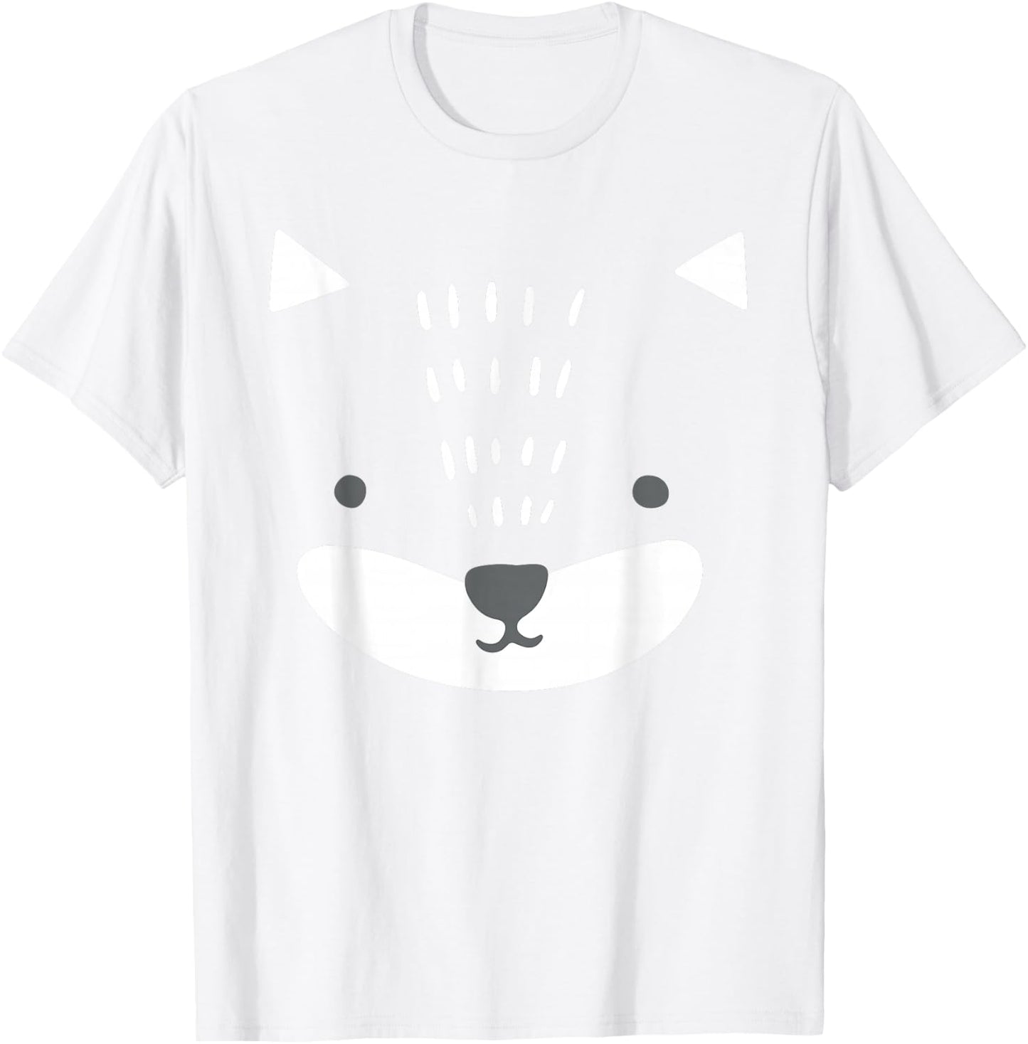 Cute Fox Face Halloween Costume T-Shirt - T-Shirt | White