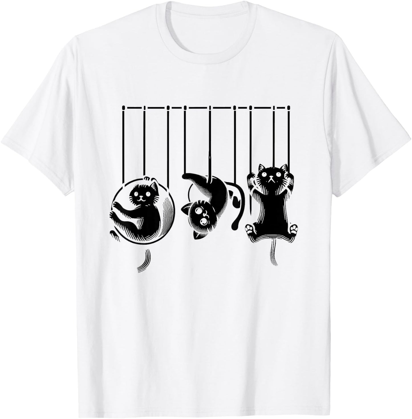 Circus Aerialist Cat Aerial Silk Yoga Gymnast Gymnastics Men Women T-Shirt - T-Shirt | White