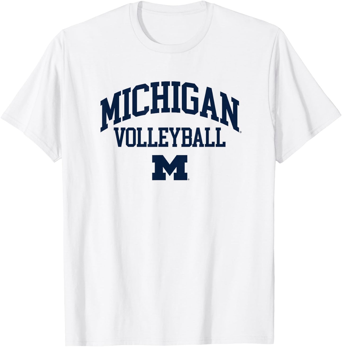 University of Michigan Wolverines U of M Volleyball T-Shirt - T-Shirt | White