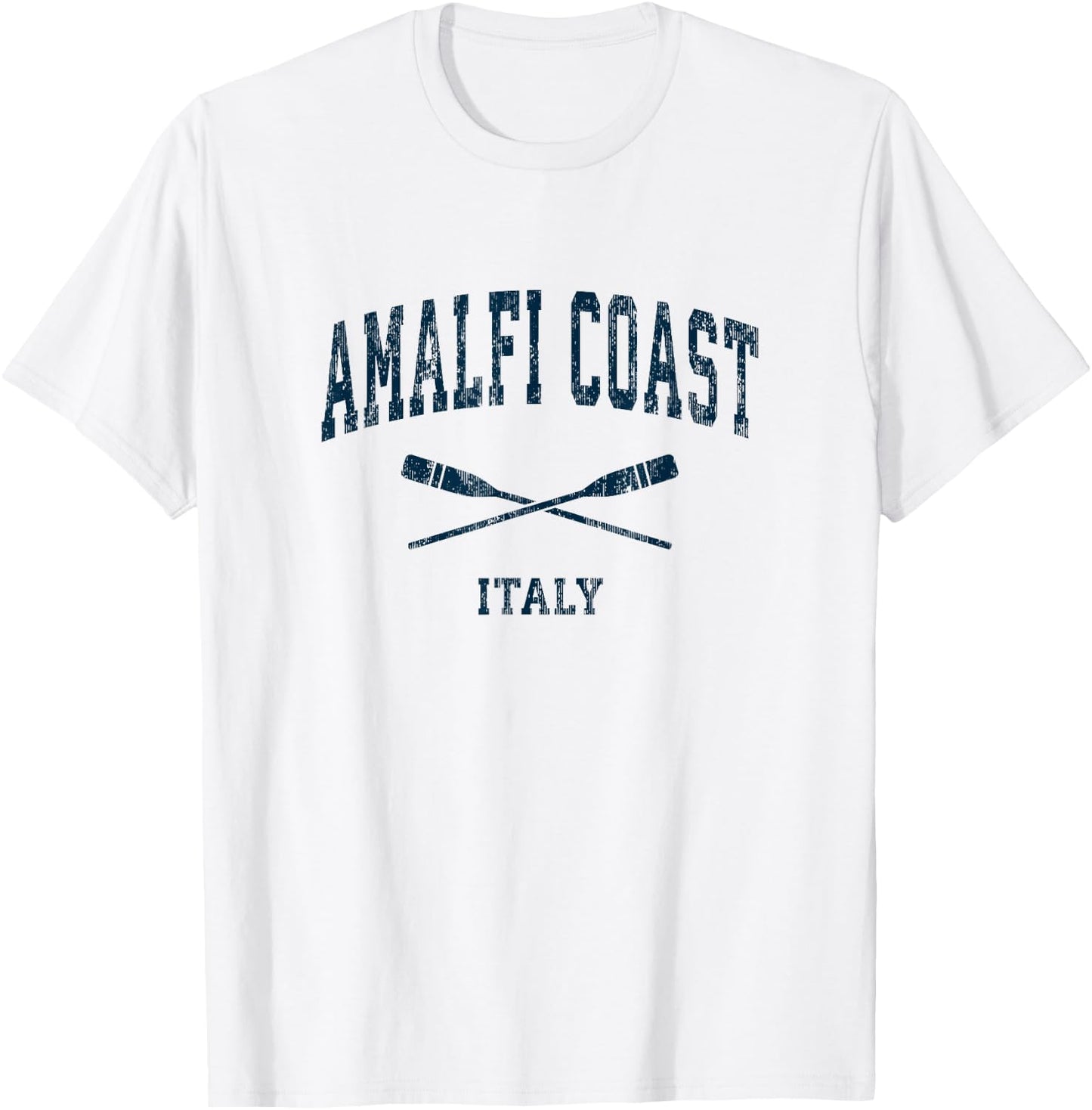 Amalfi Coast Italy Vintage Nautical Paddles Sports Oars T-Shirt - T-Shirt | White
