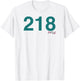 Squid Game Player 218 Costume T-Shirt - T-Shirt | White