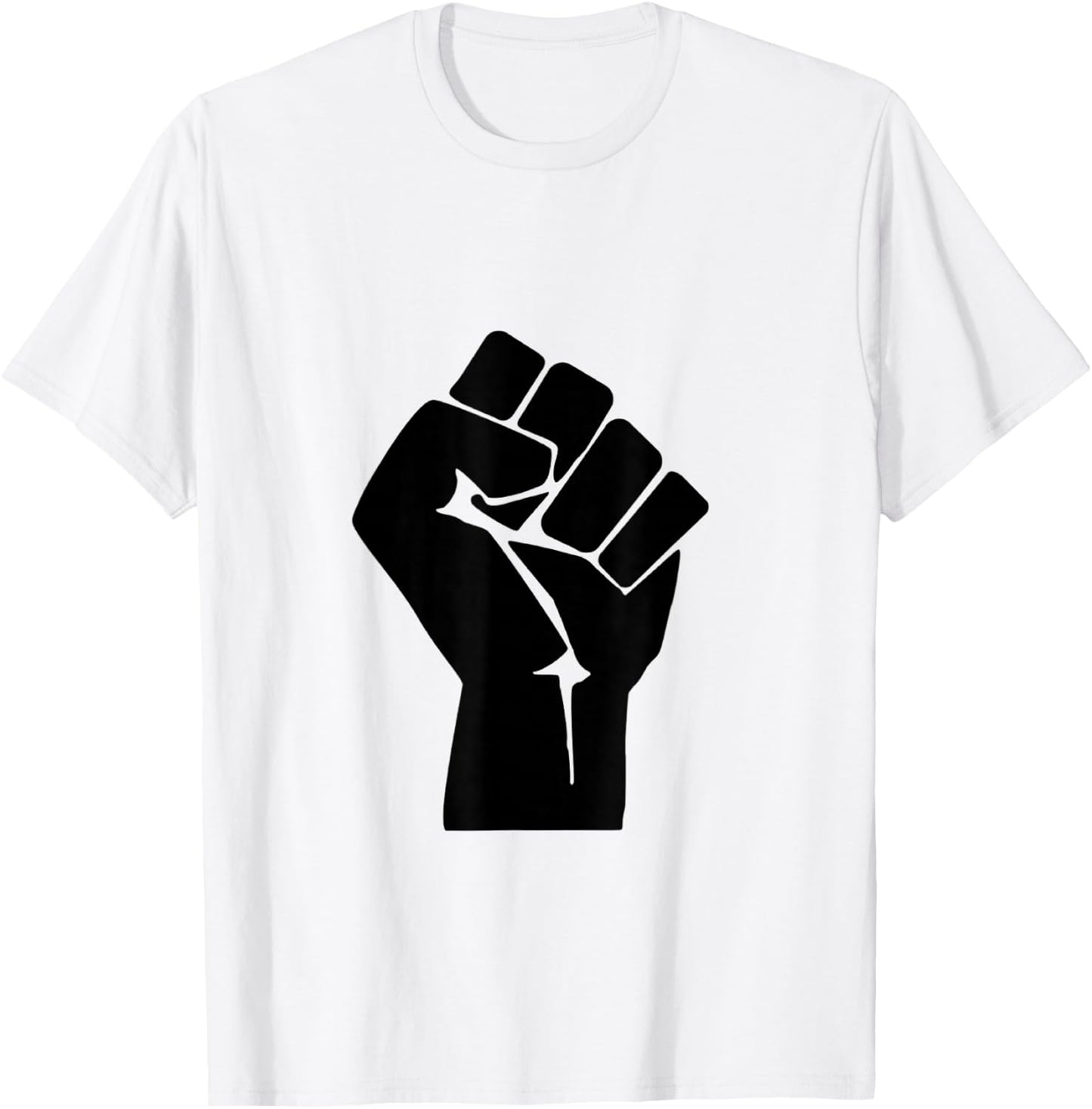 Raised Clenched Fist Resist Protest T-Shirt - T-Shirt | White