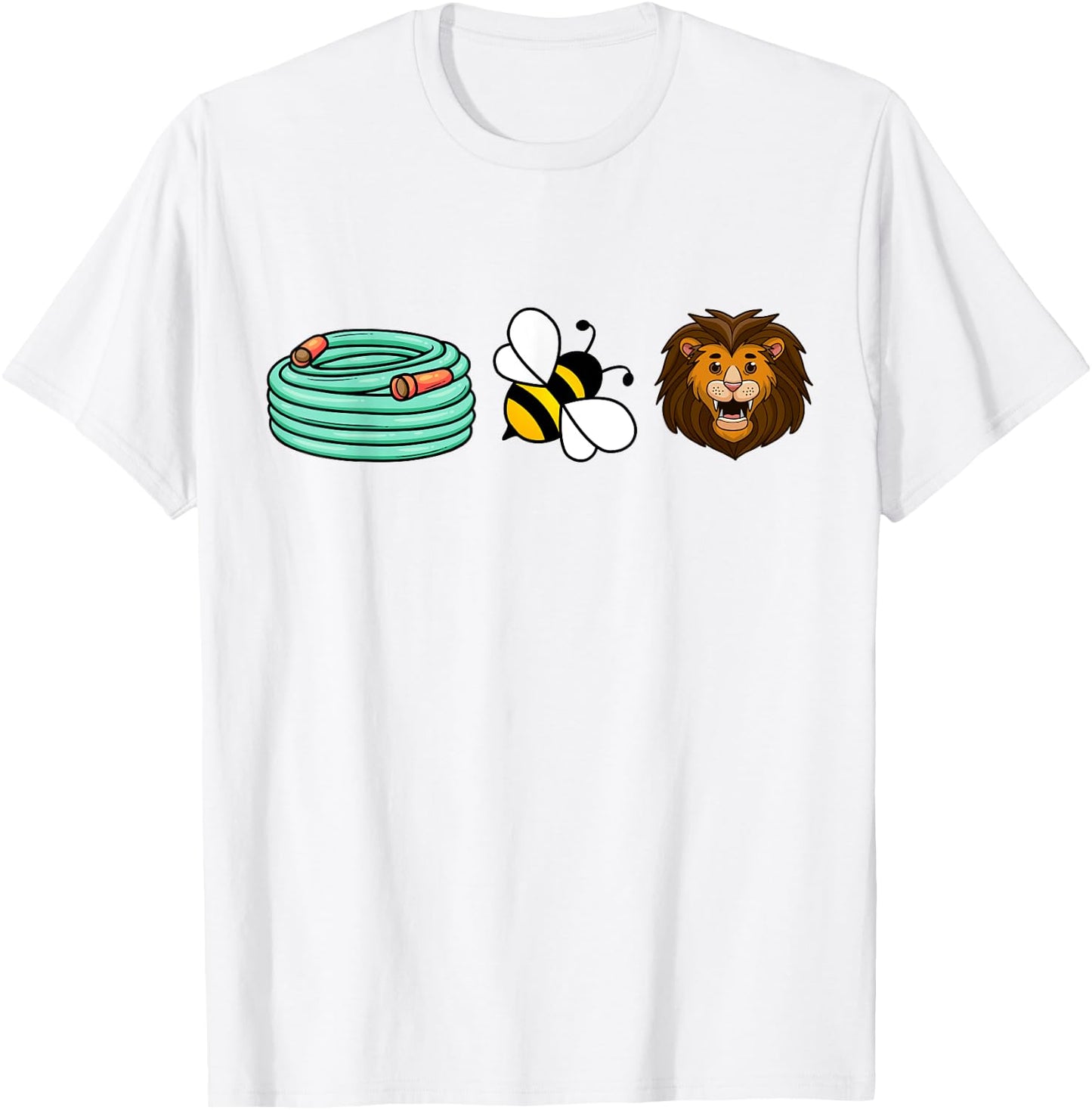 Hose Bee Lion Hidden message Funny Men Women T-Shirt - T-Shirt | White