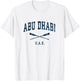 Abu Dhabi United Arab Emirates Vintage Nautical Paddles Spor T-Shirt - T-Shirt | White