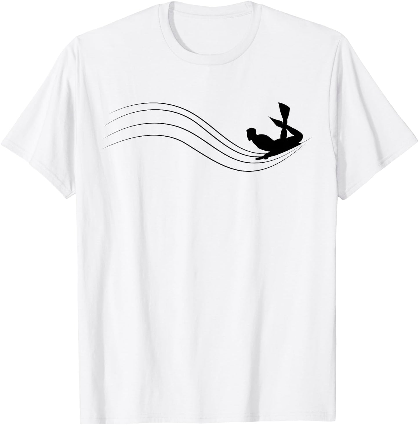 Bodyboarding Minimalistic Boadyboard Graphic T-Shirt - T-Shirt | White