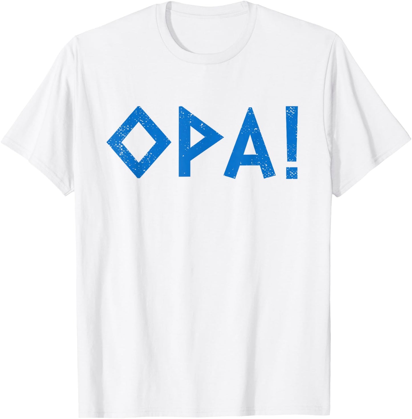 Opa Ancient Greek Pride Greek Flag Funny Greek Party Greece T-Shirt - T-Shirt | White