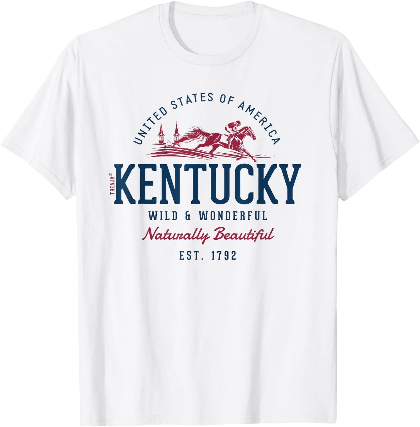 Vintage-Looking Retro Styled Kentucky T-Shirt - T-Shirt | White