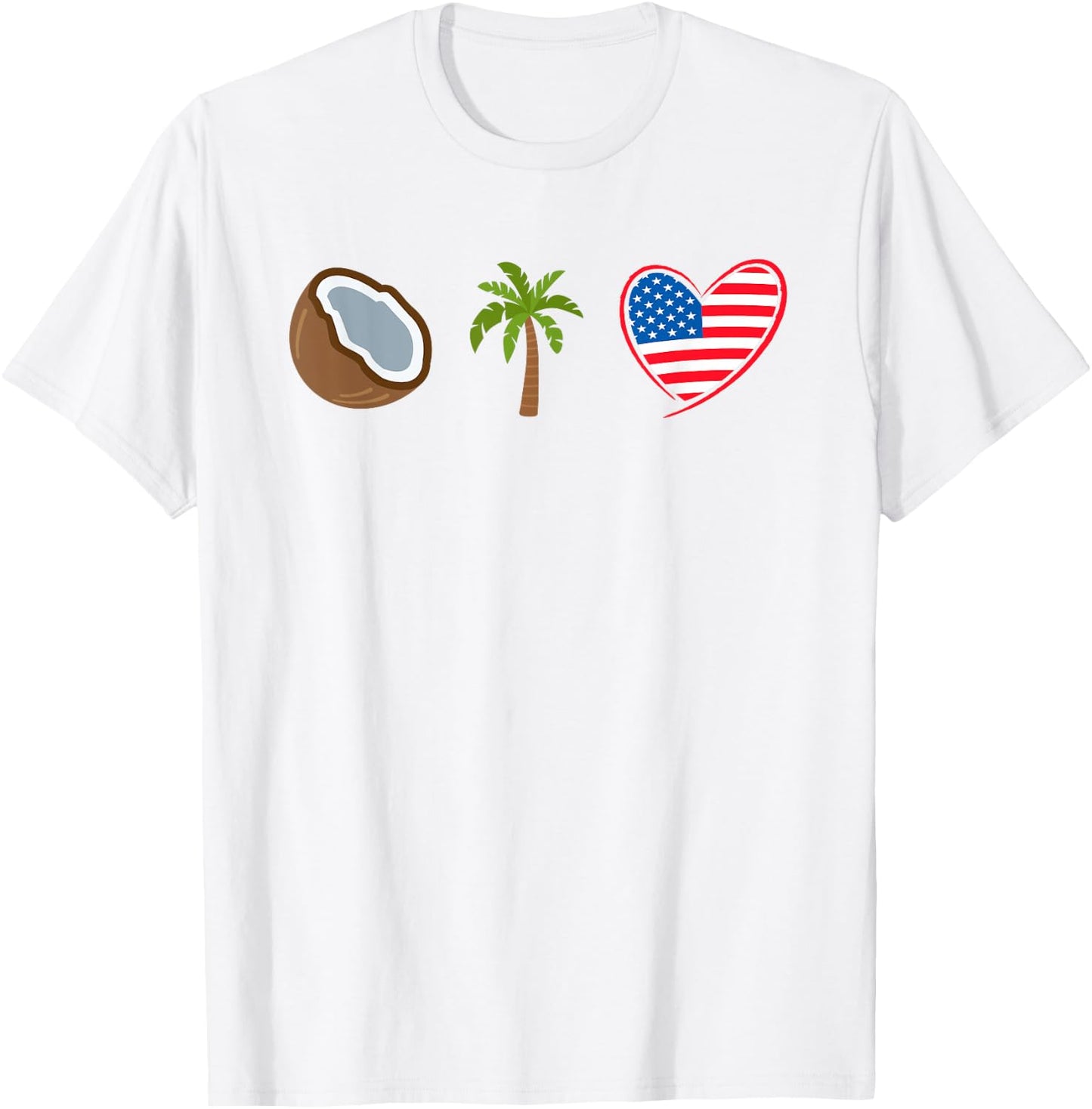 Coconut Tree Meme - Patriotic Kamala Statement USA Democrat T-Shirt - T-Shirt | White