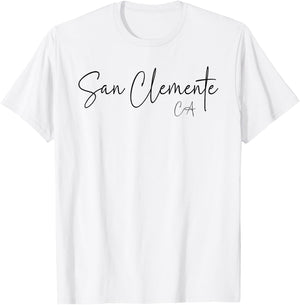 San Clemente California CA Retro T-Shirt - T-Shirt | White