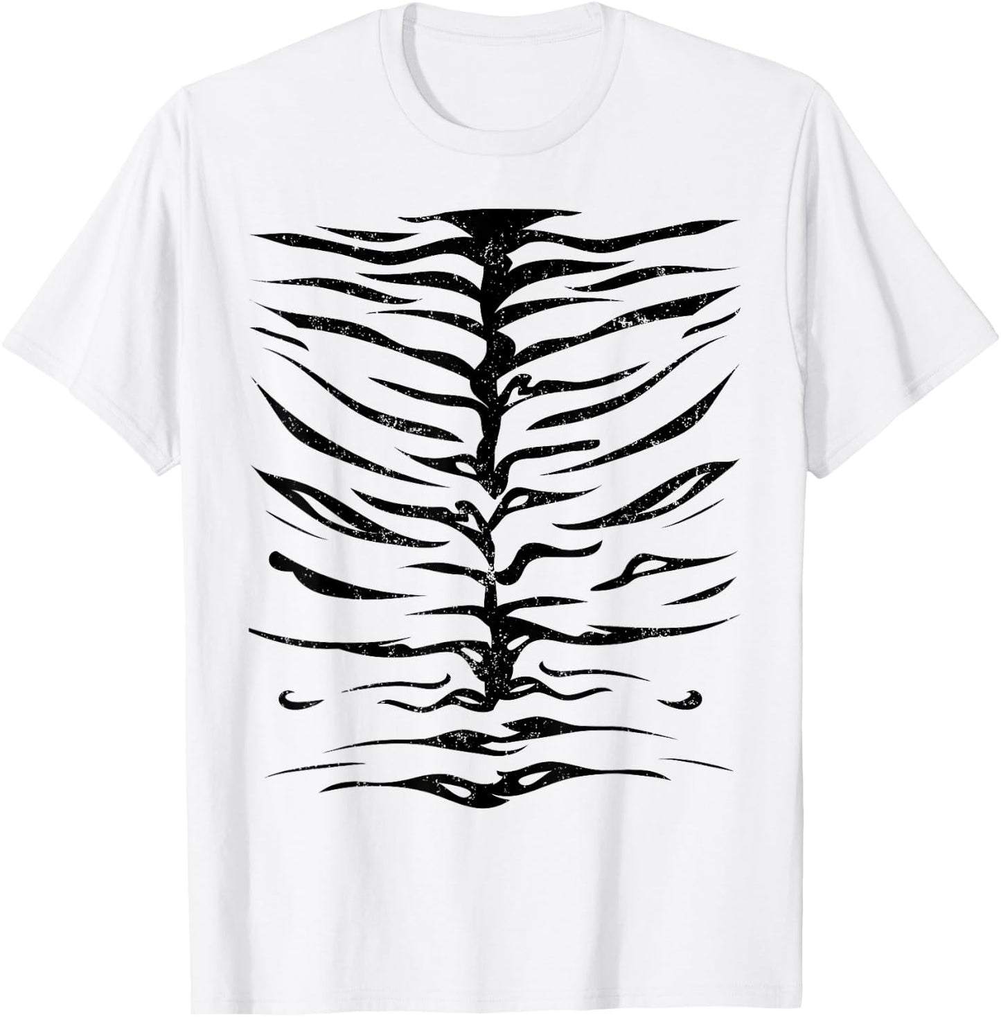 Orange Striped Tiger Halloween Costume Party T-Shirt - T-Shirt | White
