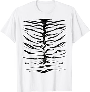 Orange Striped Tiger Halloween Costume Party T-Shirt - T-Shirt | White