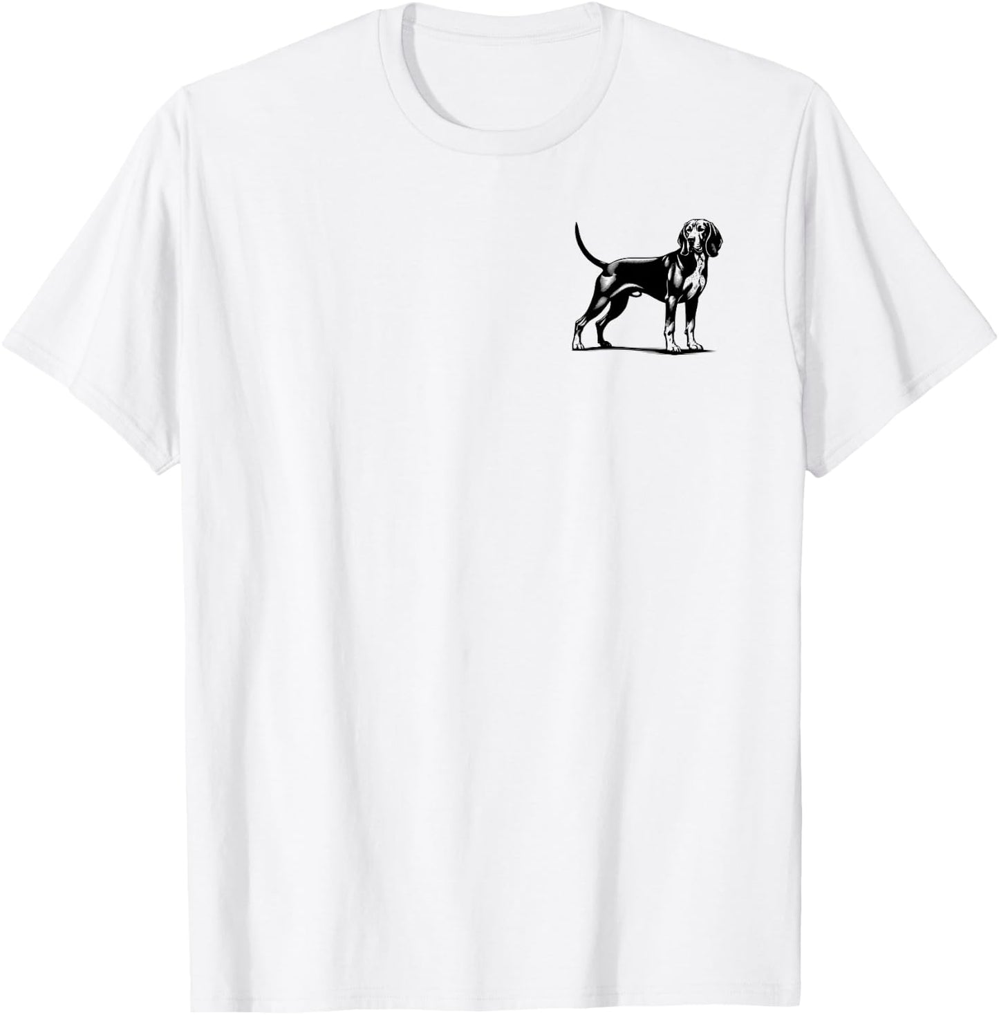Dog Dad Mom Lover - Monochromatic Redbone Coonhound Men Women T-Shirt - T-Shirt | White