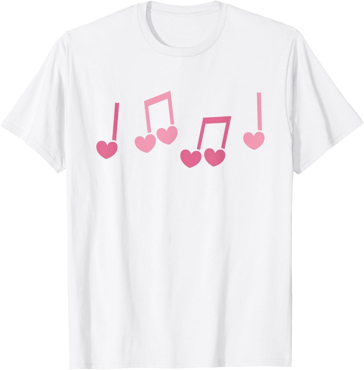 Music Heart Music Note Funny Musician Kids Girls Music T-Shirt - T-Shirt | White