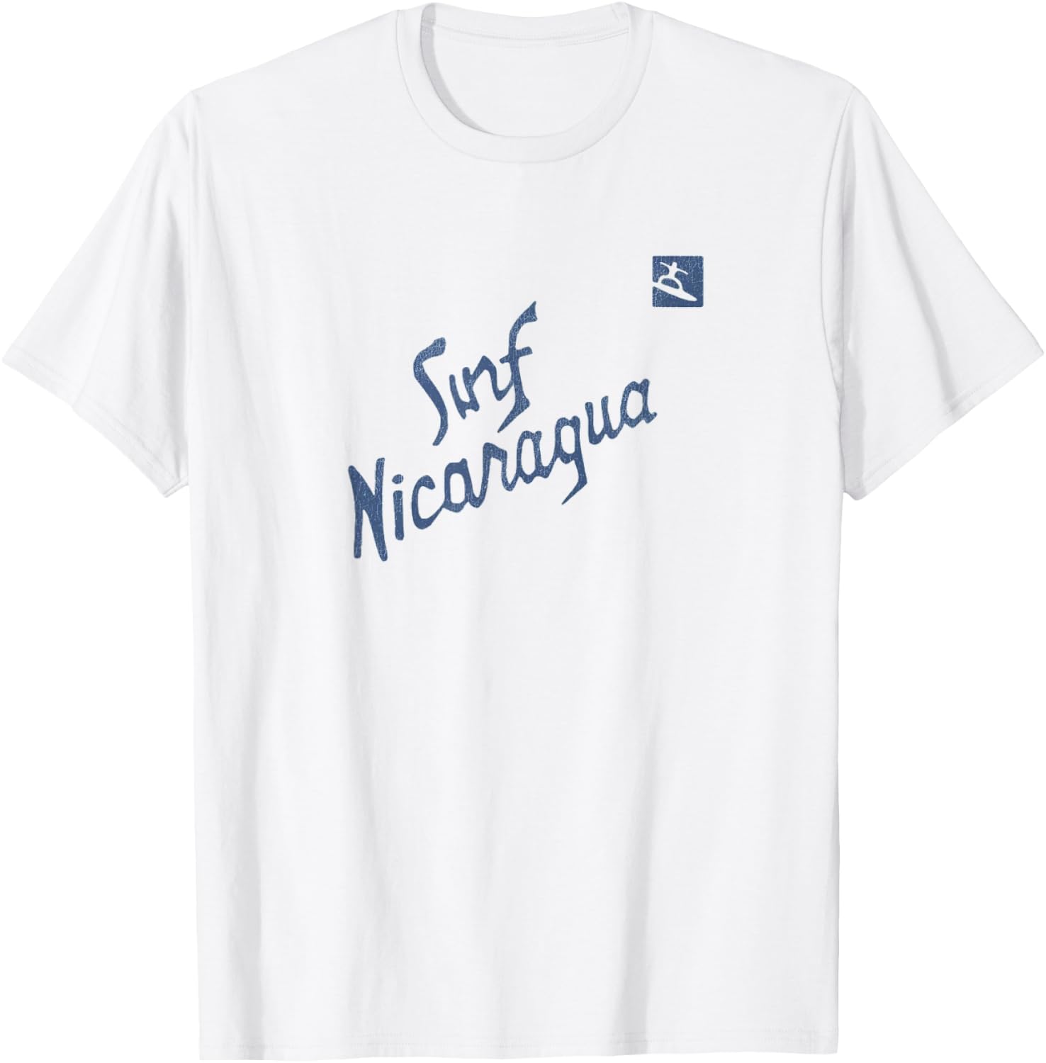 Surf Nicaragua Retro 80s Funny Surfing Beach Vibes Retro Men Women T-Shirt - T-Shirt | White