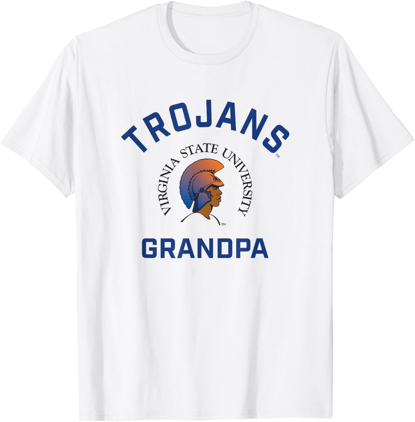Virginia State University VSU Trojans Arched Grandpa T-Shirt - T-Shirt | White