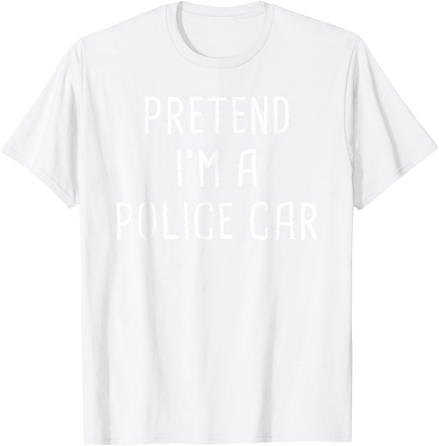 Pretend I'm A Police Car Halloween Costume T-Shirt - T-Shirt | White