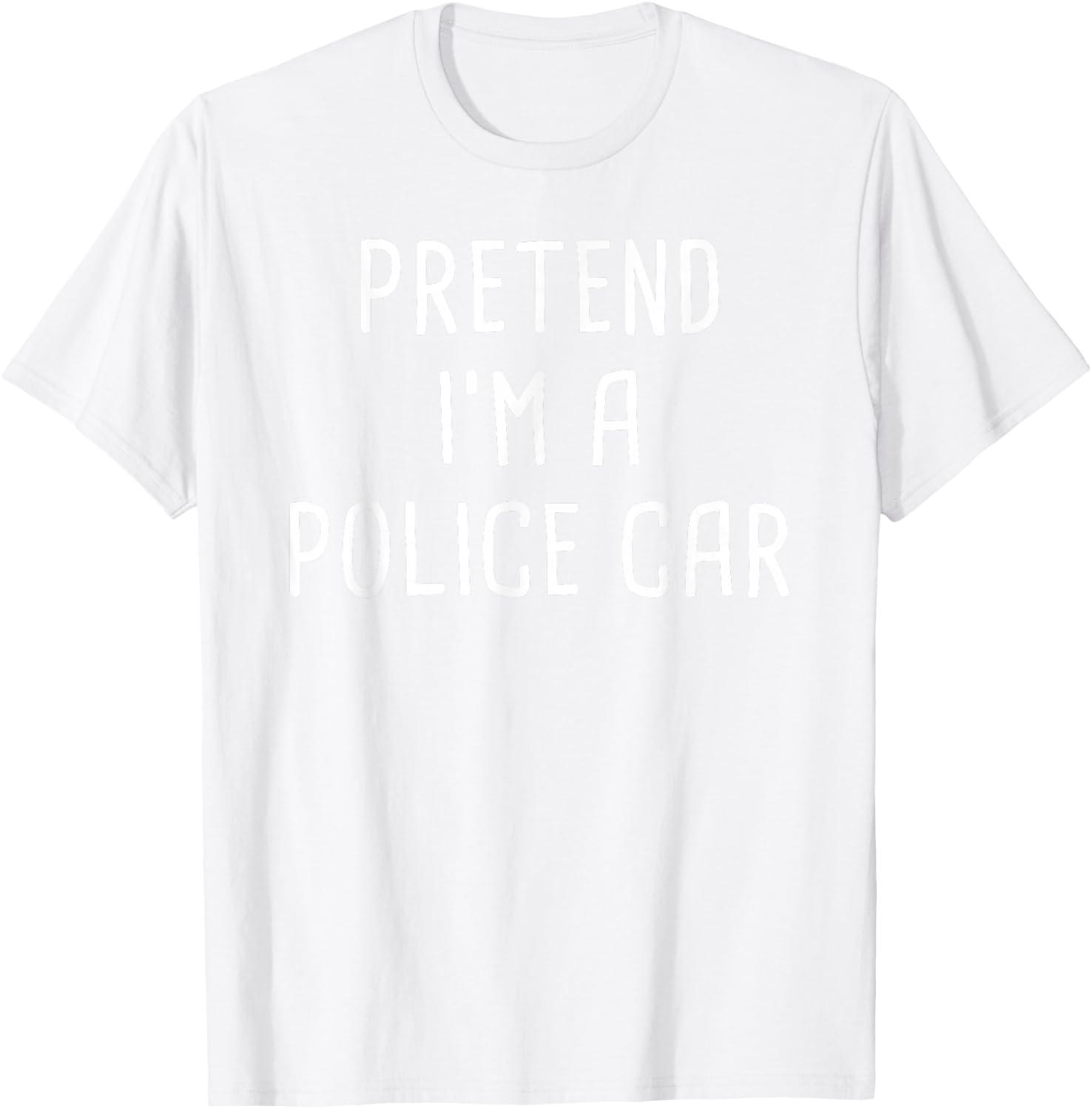 Pretend I'm A Police Car Halloween Costume T-Shirt - T-Shirt | White
