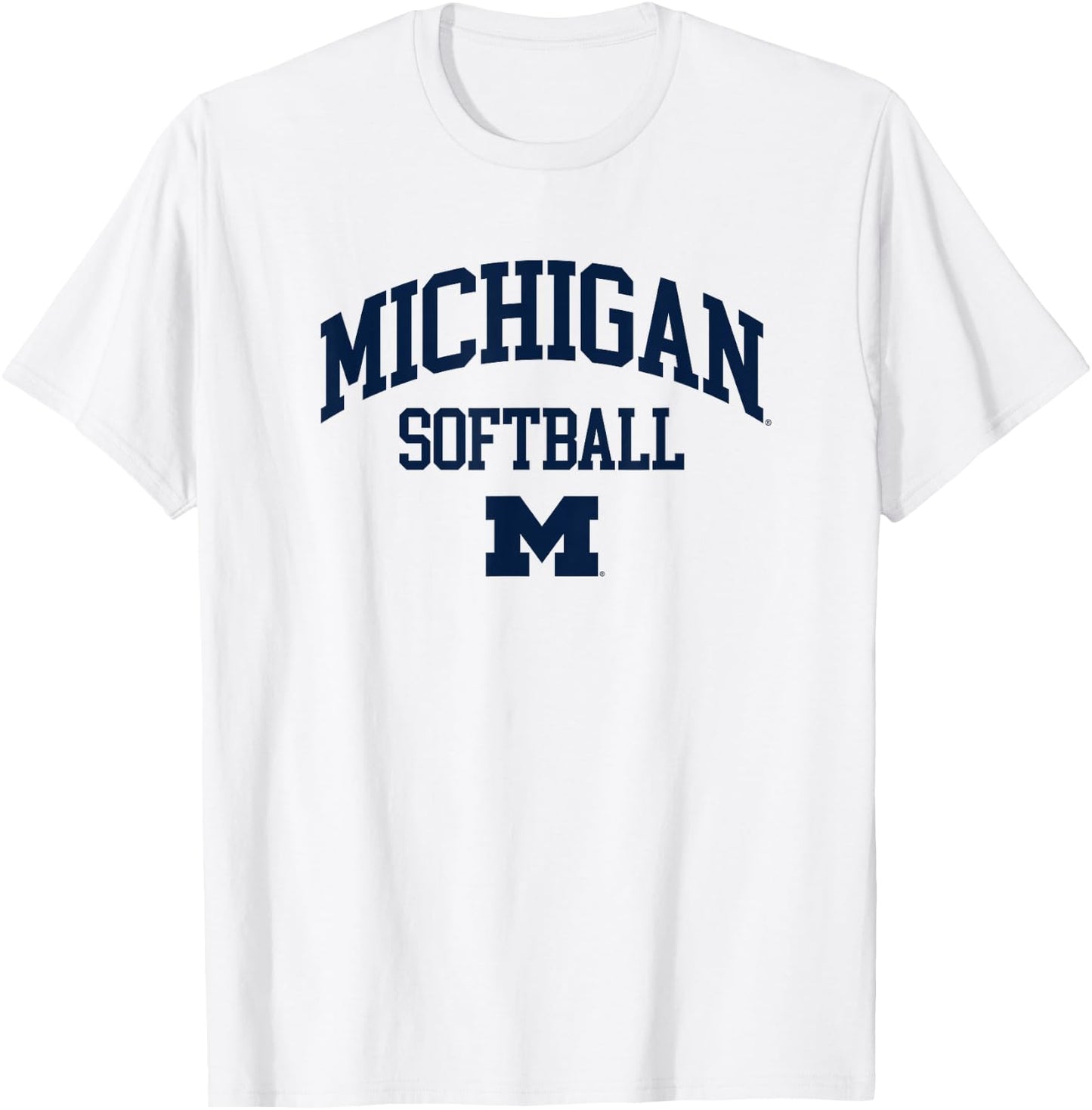 University of Michigan Wolverines U of M Softball T-Shirt - T-Shirt | White