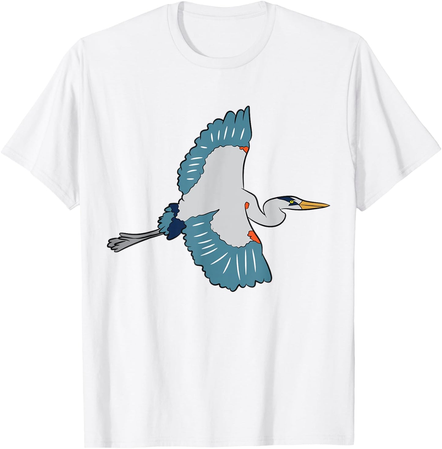 Great Blue Heron Bird Birdwatching Blue Herons T-Shirt - T-Shirt | White