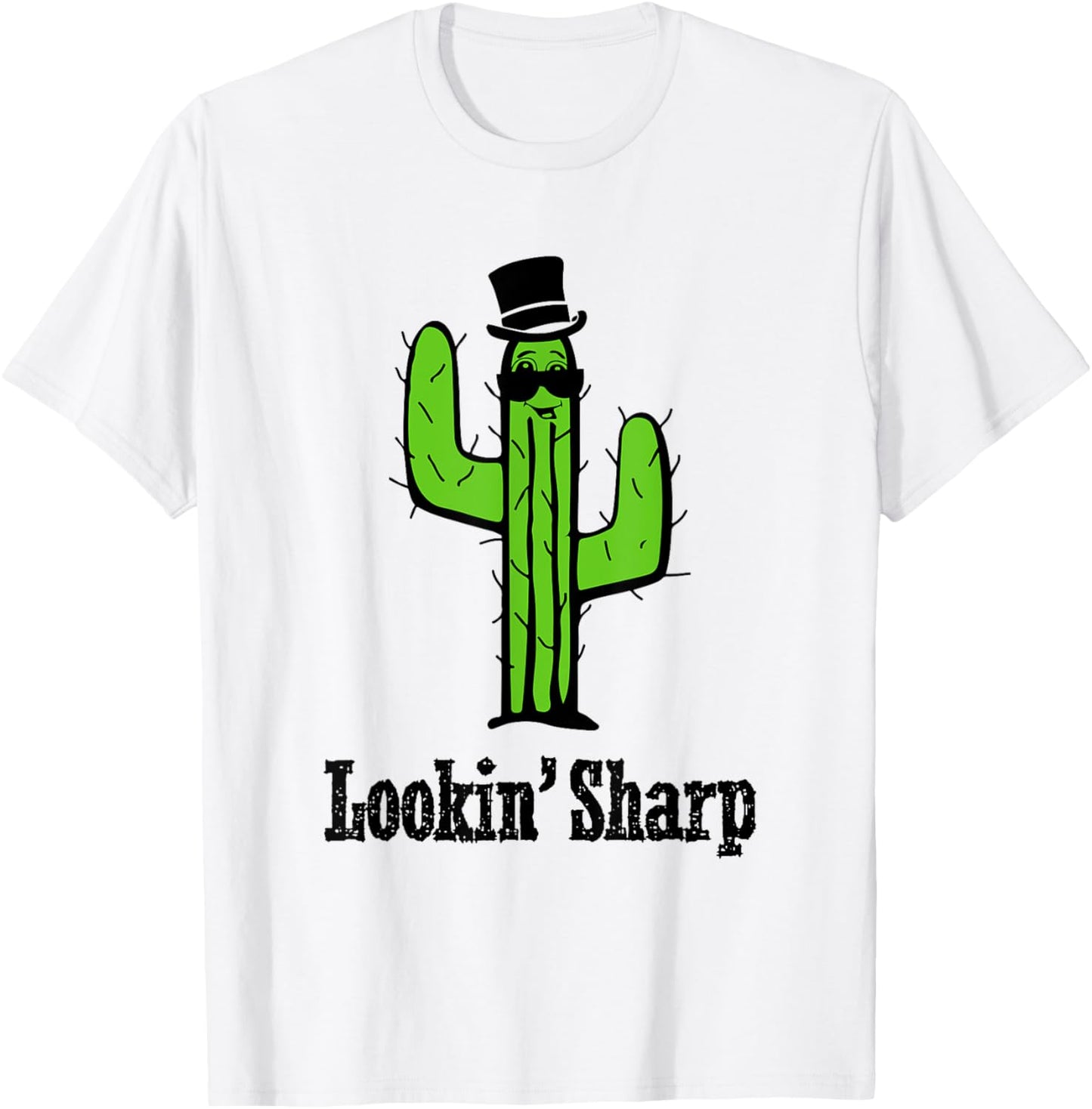 Lookin Sharp Cacti Lover Dad Stepdad T-Shirt - T-Shirt | White