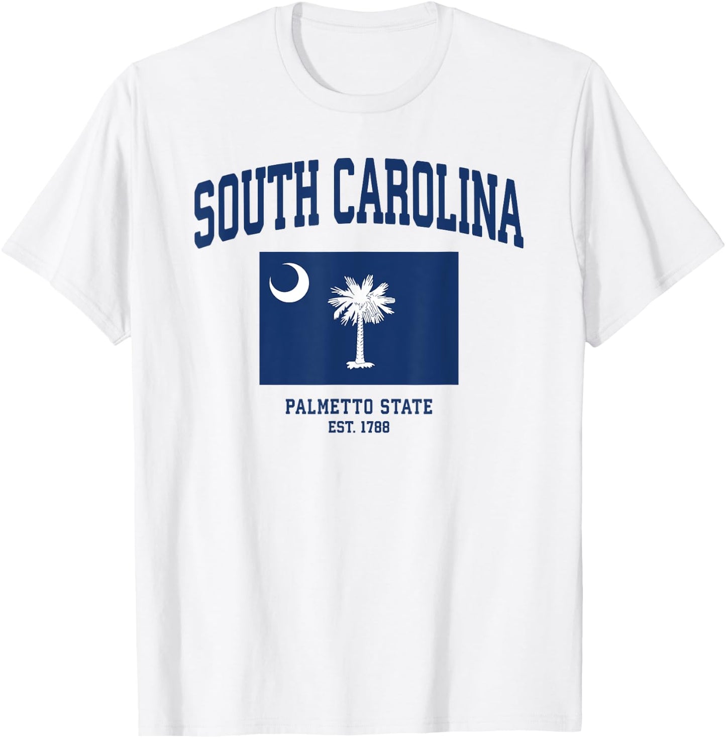 South Carolina State Flag T-Shirt - T-Shirt | White