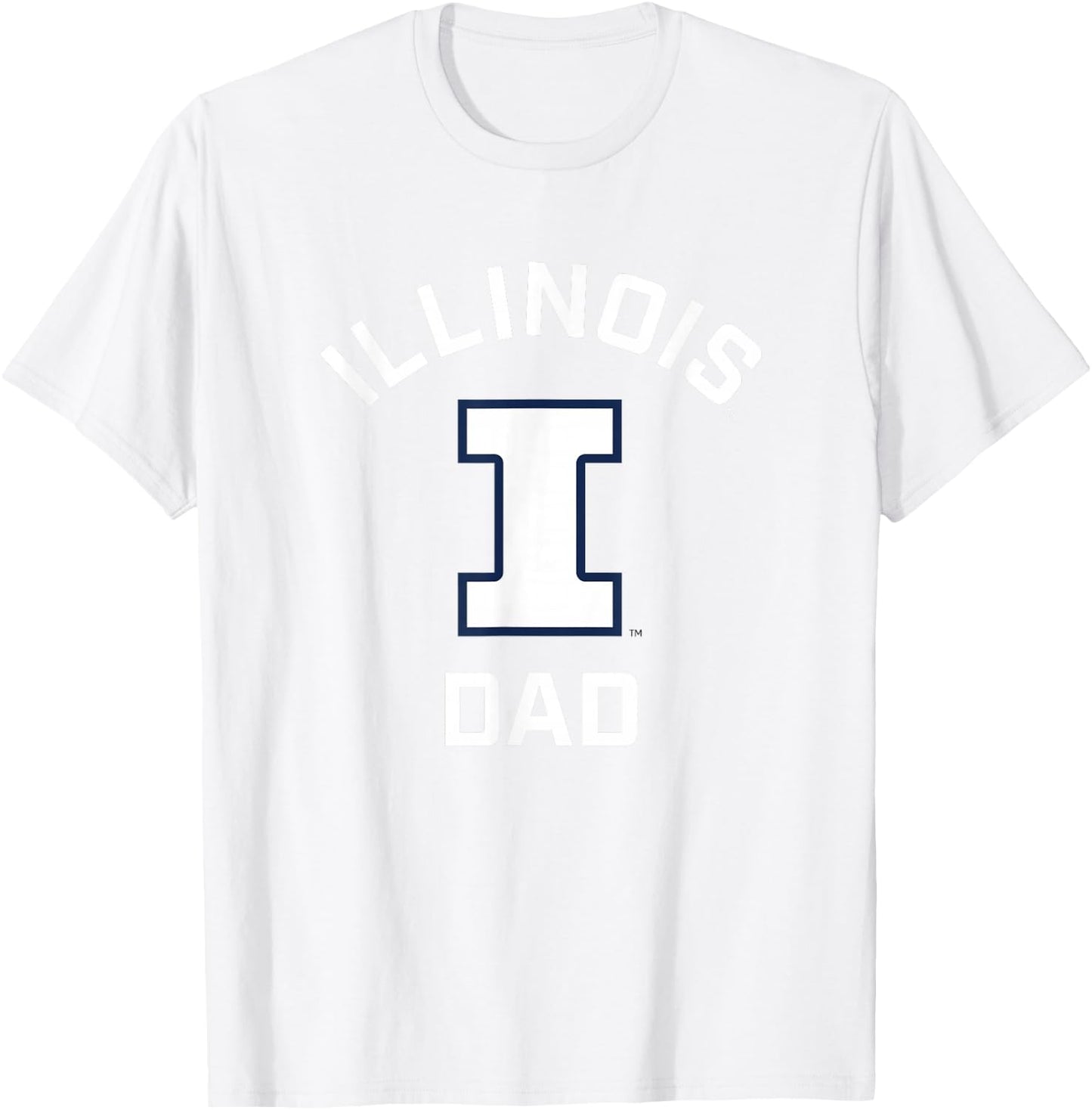 University of Illinois Fighting Illini Arched Dad T-Shirt - T-Shirt | White