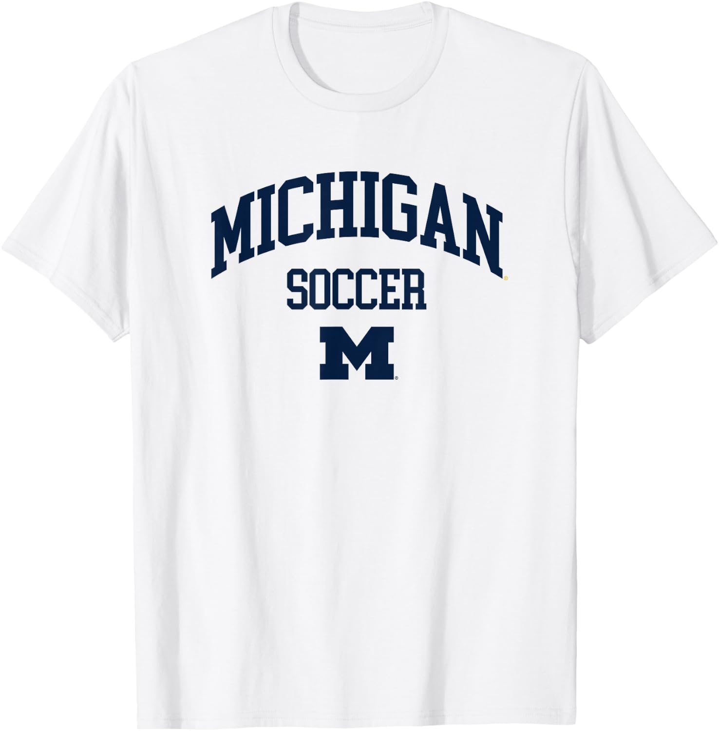 University of Michigan Wolverines U of M Soccer T-Shirt - T-Shirt | White