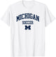 University of Michigan Wolverines U of M Soccer T-Shirt - T-Shirt | White