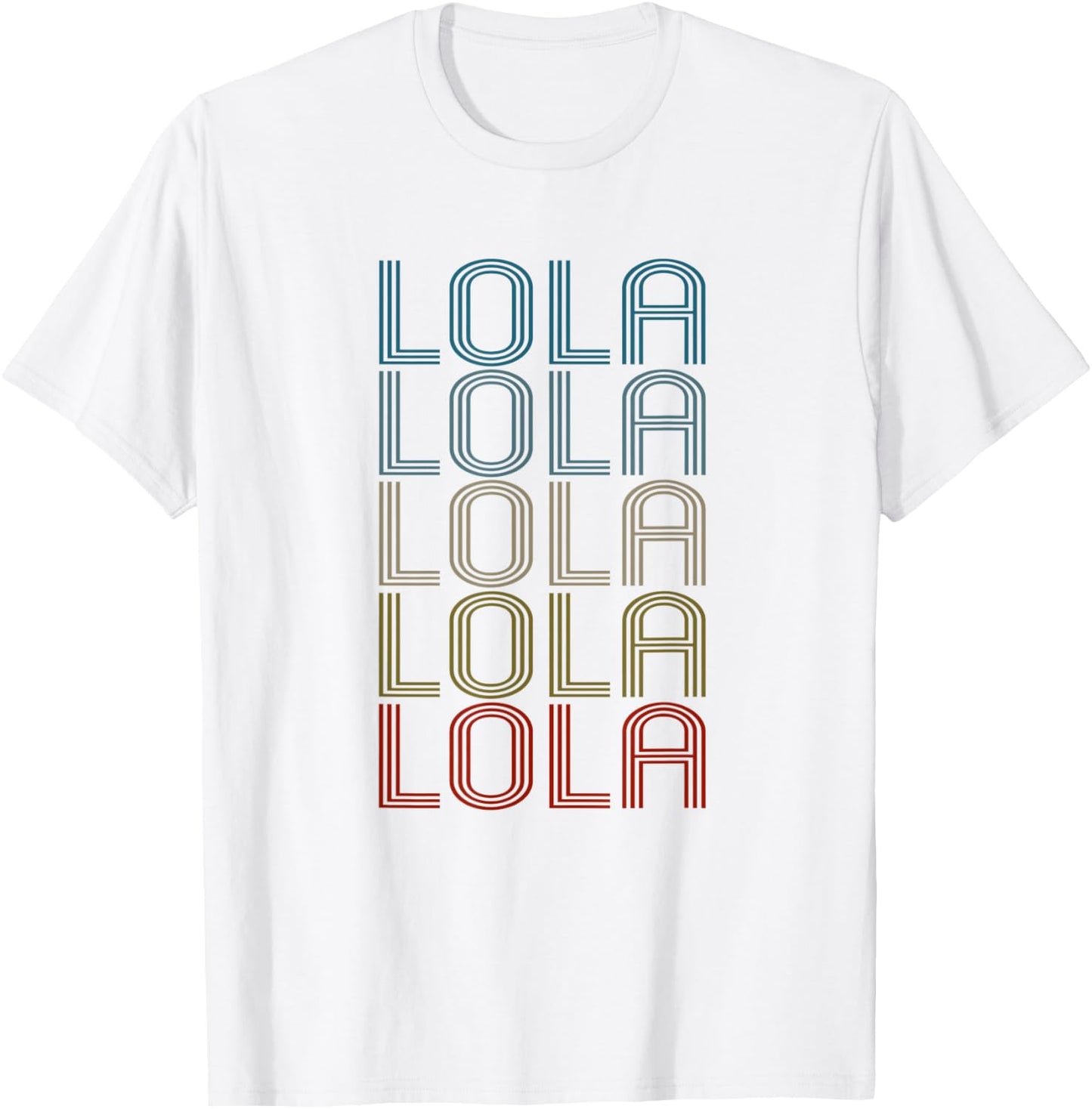 Lola First Name Vintage Retro T-Shirt - T-Shirt | White