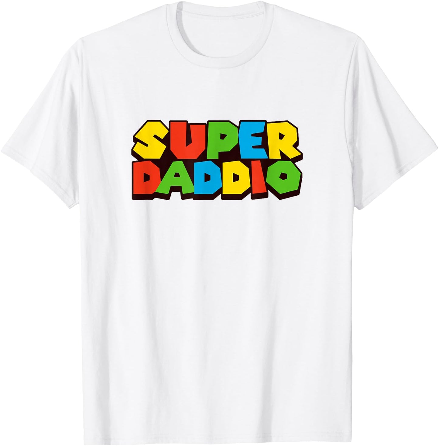 Super Daddio Retro Gamer T-Shirt - T-Shirt | White