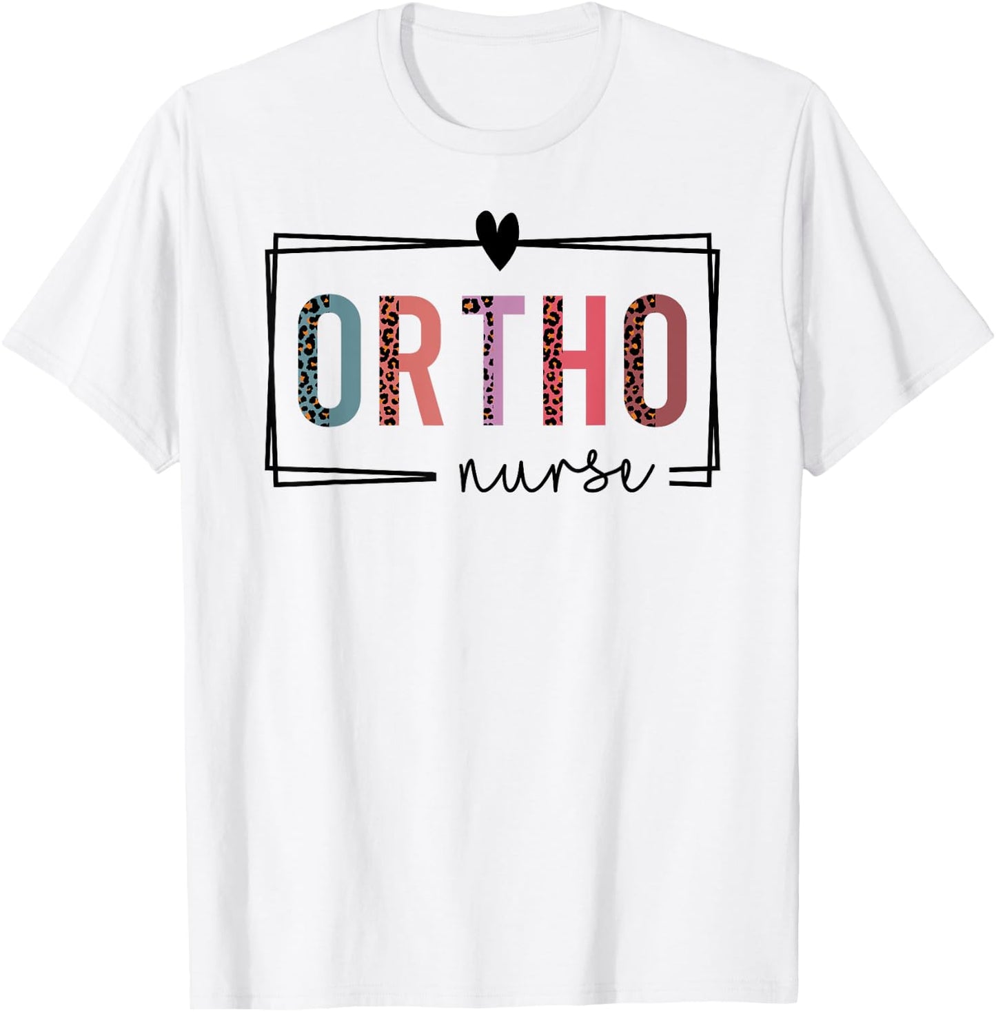 Cute Leopard Nurses Day Gifts Orthopedic Nurse Nurses Day T-Shirt - T-Shirt | White