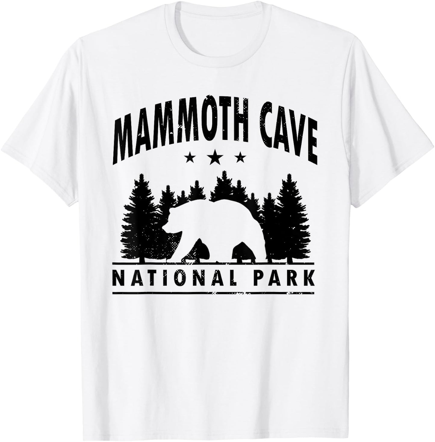 Mammoth Cave National Park Souvenir US Park Bear T-Shirt - T-Shirt | White